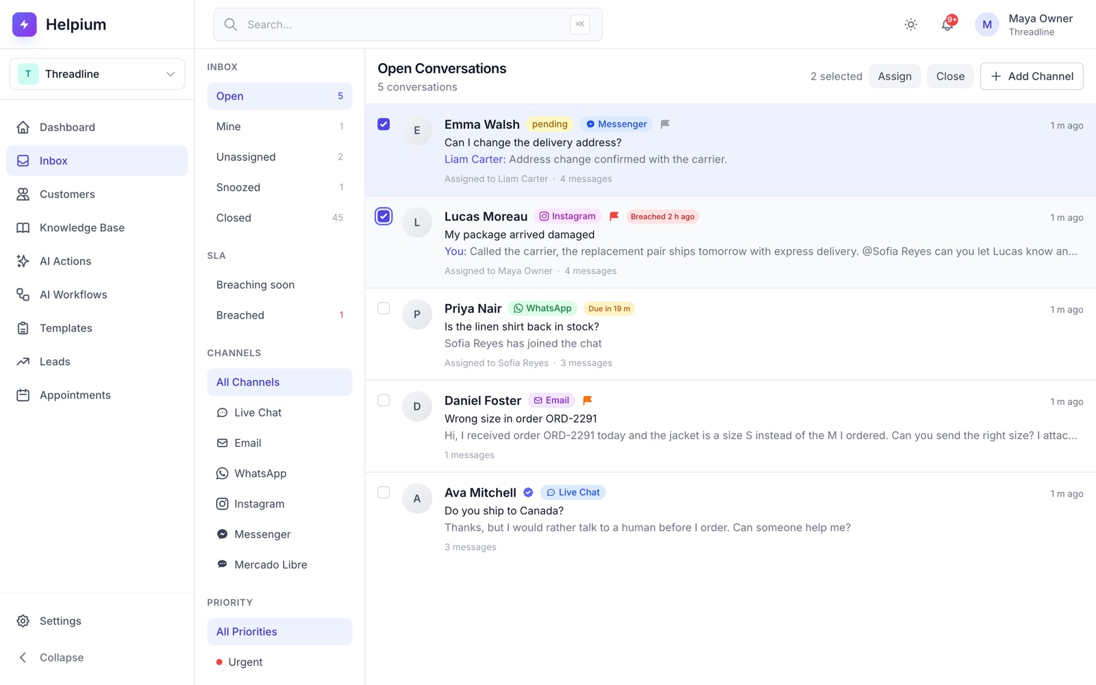 Clean up the inbox in seconds