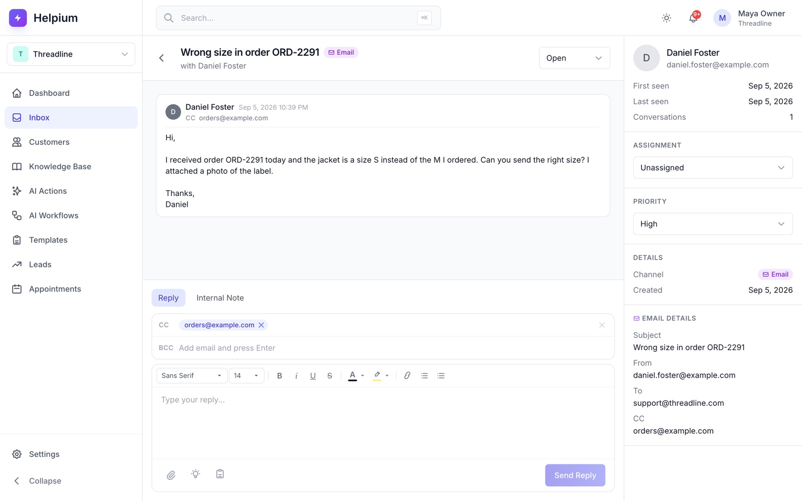 Email, without leaving the inbox