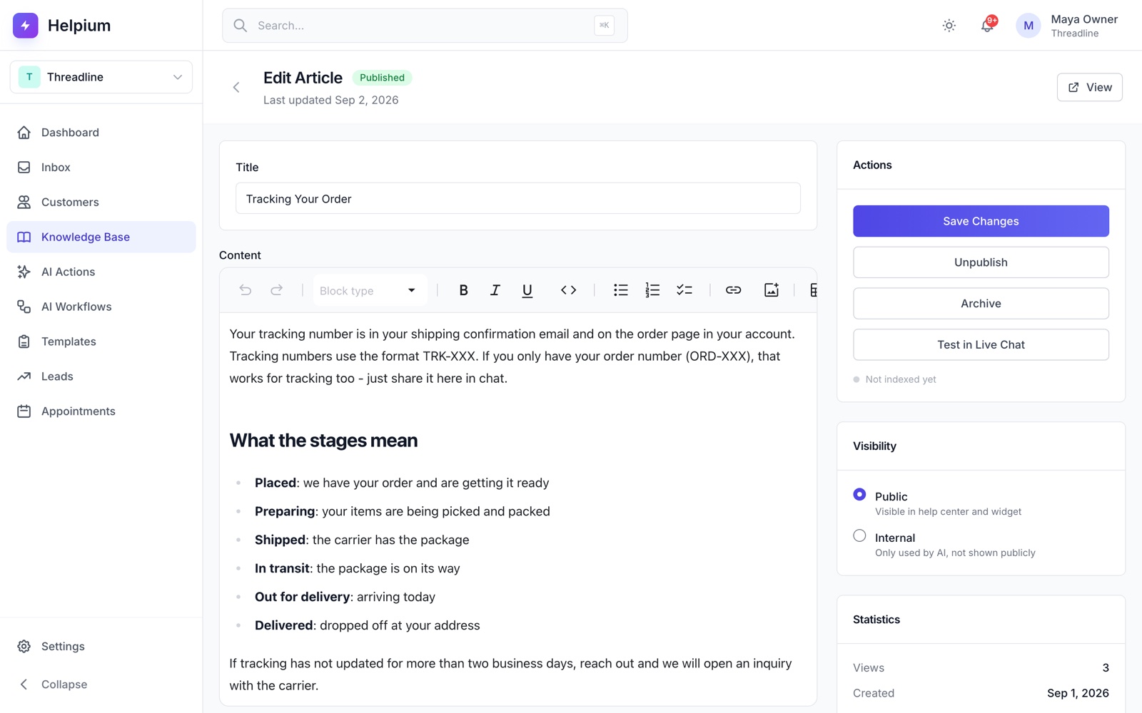 Instructions and policies that stay consistent