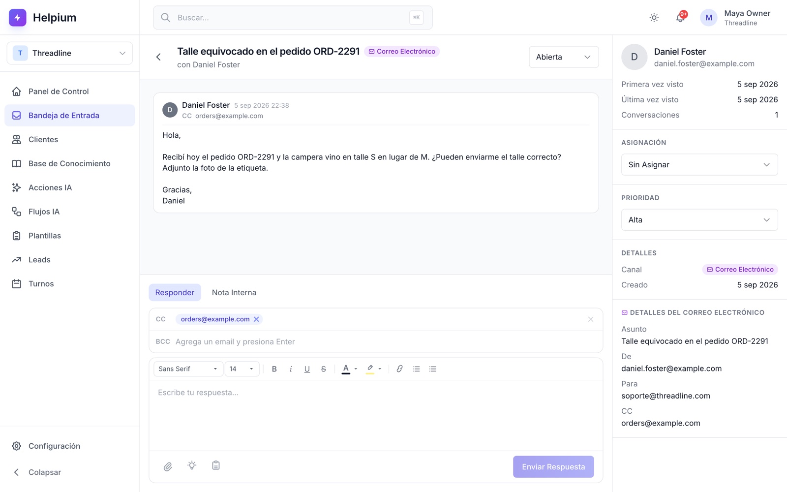 Email, sin salir de la bandeja